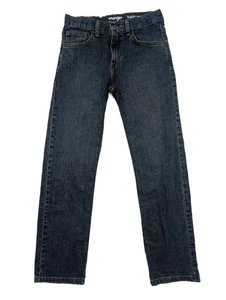 Wrangler Classic Regular Fit Blue Denim Wash Straight Leg Jeans Boy's Size 12R - Picture 1 of 7