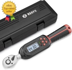 3/8 Zoll Digitaler Drehmomentschlüssel mit voreingestellten Werten, 2,2-44,3 Fuß-Pfund/3-60 Nm, Buzze - Bild 1 von 12