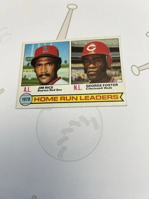 1979 Topps - League Leaders Jim Rice, George Foster #2 - Image 1 of 2