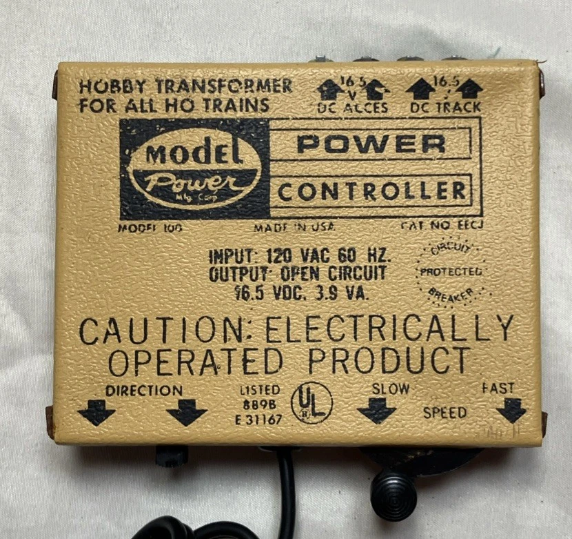 Model Power 100 Vintage 1977 Ho Scale Train Controller F/SH - Image 1 of 4