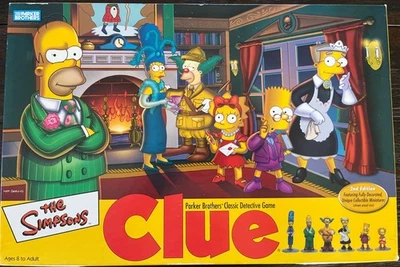 2002 The Simpsons CLUE Detective Board Game Hasbro Parker Brothers  - Image 1 of 4