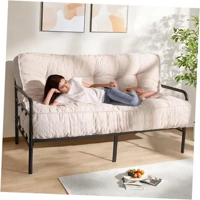  Colchón Futón 8" Tamaño, Futones Ultra Grueso Sofá Cama Mechón Completo Beige Foto 1 de 4