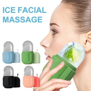 Ice Cube Silicone Massager Face Reusable Facial Care Beauty Ice Roller for GX - Picture 1 of 21