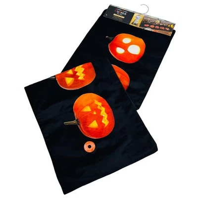 Cynthia Rowley Halloween Patterned Pumpkins Light Up 48in Table Runner - Image 1 of 3