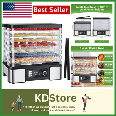 Deshidratador de alimentos de acero inoxidable con bastidores ajustables y controles digitales Foto 1 de 4