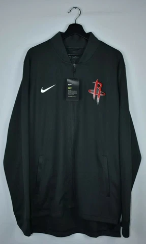 HOUSTON ROCKETS Nike NBA Warmup Zip Up Jacket Practice Gray Mens XLT Cover