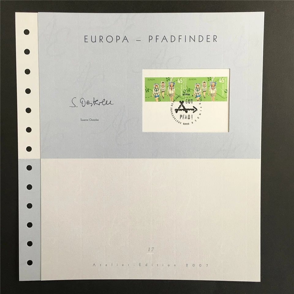 GERMANY ART-EDITION 2007/17 PFADFINDER BOY SCOUTS EUROPA CEPT - Image 1 of 4