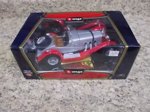 Mercedes Benz SSK Car Vintage Roadster 1/18 Burago NIB In Box - Picture 1 of 8