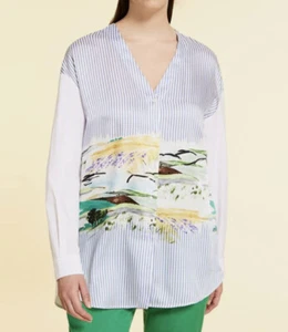 Marina Rinaldi Bauern Tunika Bluse Größe 14 neu 365 $ unverbindliche Preisempfehlung des Herstellers - Bild 1 von 11