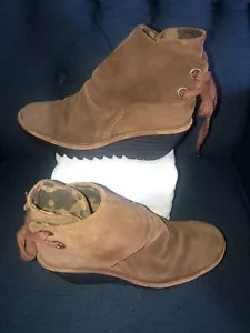 Fly London - Wildleder Leder Rüschen Stiefeletten Schnürung - Yebi - Braun - EU 40 - Bild 1 von 14