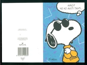 PEANUTS SCHULZ SNOOPY GRUSSKARTE GIFT CARD MEDIUM HALLMARK 80er FREUNDE - Bild 1 von 2
