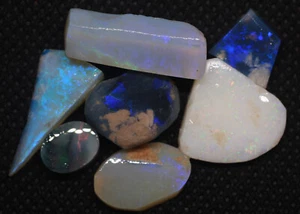 Australia Natural LIGHTNING RIDGE OPAL Rough Rub Lot 36.75cts - Picture 1 of 16