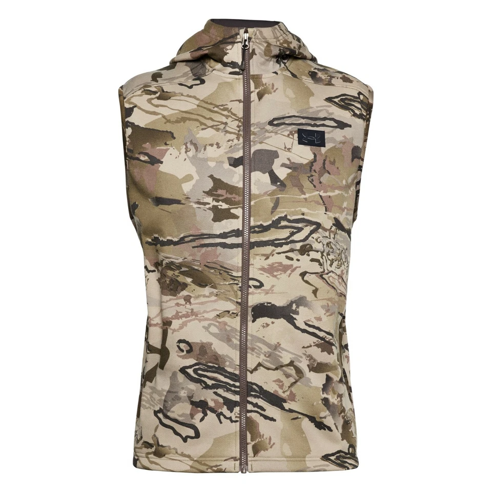 NEW Under Armour Rut Fleece Vest Hoodie HUNTING Camo 1356288-999 Men's Size S - Image 1 of 4