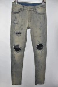 MNML Skinny Slim Distressed Jeans Herren Größe 28 Blau Maße. 28x34 - Bild 1 von 10
