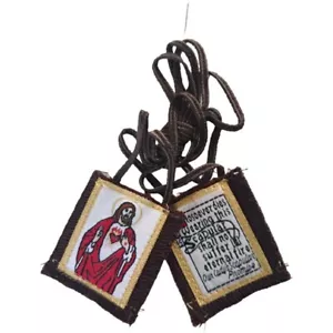 Sacred Heart of Jesus Brown Scapular by Rose Scapular Corp - Foto 1 di 2