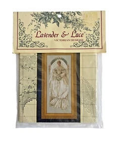 Lavender & Lace Victorian Designs Counted Cross Stitch Pattern White Lace Bride - Picture 1 of 4