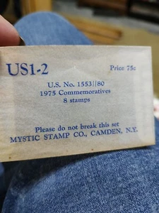 Mystic Stamp Company US1-2 US No. 1553 80 1975 Gedenkmarken 8 - Bild 1 von 6