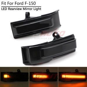 Para Ford F-150 F150 2015-20 LED Espejo Retrovisor Luz Reflector Giratorio Lámpara Humo - Imagen 1 de 12
