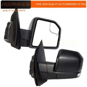 Pair Front Power Heated Turn Signal Light Side Mirrors For 2015-2020 Ford F-150 - Picture 1 of 8