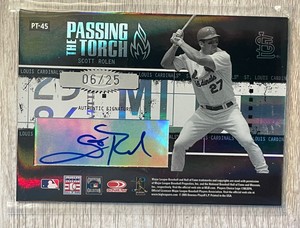 2005 Donruss Elite Passing the Torch DUAL Auto Brooks Robinson SCOTT ROLEN #d/25