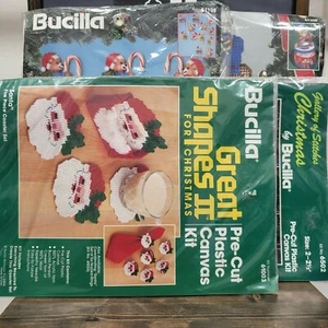 Bucilla Vintage Christmas Pre Cut Plastic Canvas Kits, 61003,6502. - Picture 1 of 5
