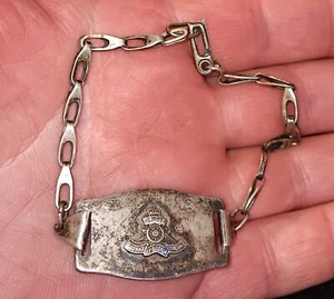 WW1 Royal Regiment of Australian Artillery Sterling Silver Sweetheart Bracelet - Picture 1 of 7