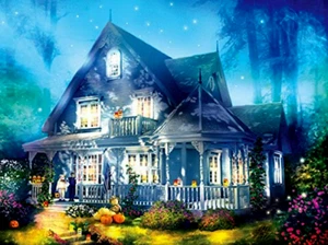 Rompecabezas Sunsout Halloween Lane House 1000 piezas de Joel Christopher Payne sellado nuevo - Imagen 1 de 3
