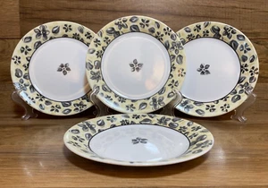 SET 4 - CORNING CORELLE - CHARLOTTE - 6 PIATTI PANE 3/4" - BORDO FLOREALE GRIGIO - Foto 1 di 4