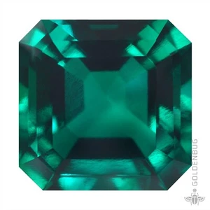 Genuine Emerald Square Сut Top Green Clean Hydrothermal Stone Zambia 8, 10, 12mm - Picture 1 of 9