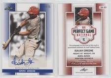 2019 Leaf Perfect Game National Showcase Blue /15 Isaiah Greene #BA-IG1 Auto