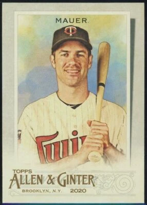 2020 Topps Allen & Ginter Joe Mauer Minnesota Twins #20 - Image 1 of 2