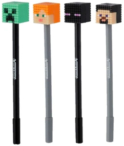 MINECRAFT STEVE CREEPER ALEX ENDERMAN FEINE SPITZE STIFTE SCHWARZE TINTE 4ER SET BRANDNEU - Bild 1 von 1