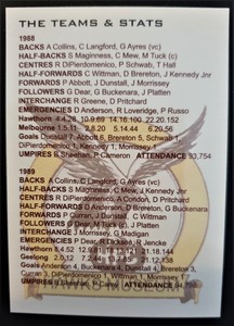 2009 AFL Hawthorn (1988 - 1989 Premiership Reunion) 28 Card Set - FREE POST