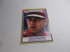 Post 1991 Collector Series Len Dykstra Philadelphia Phillies 8 of 30 Ex