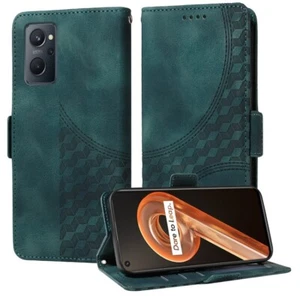 For Realme 9i Embossed Rhombus Starry Leather phone Case cover phone - Photo 1 sur 1