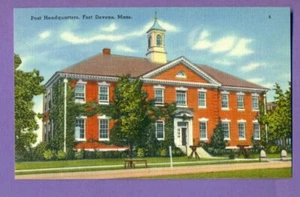 MASSACHUSETTS POST HEADQUARTERS FORT DEVENS VINTAGE PC. 1187 - Picture 1 of 1