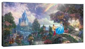 Thomas Kinkade Cinderella Wishes Upon a Dream 16 x 31 Wrapped Canvas - Picture 1 of 2