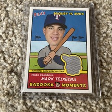 2005 Topps Bazooka Moments Mark Teixeira Jersey Patch #BM-MT Texas Rangers