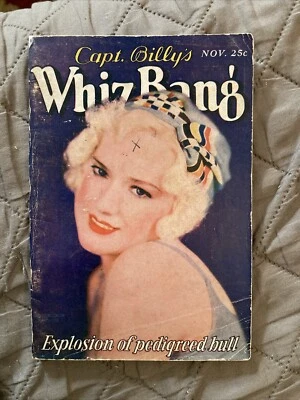 Sleaze gga Humor Cartoons digest mag, Capt Billy’s Whiz Bang, 11/1931, VG Foto 1 de 4