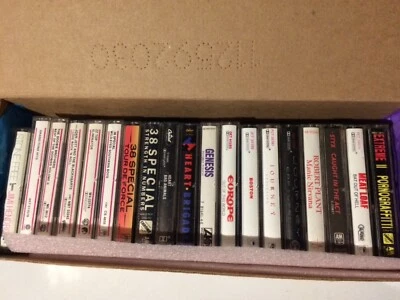 19 Cassettes Box-Grand Funk,ZZ Top,Styx,Europe,Boston,Journey,Heart,Robert Plant - Image 1 of 4