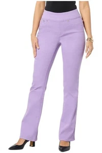 DG2 by Diane Gilman Women's Virtual Stretch Denim Bootcut Jean Lilac - Picture 1 of 2