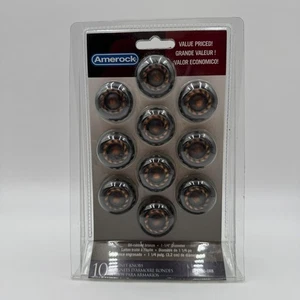 Paquete de 10 perillas de gabinete de bronce frotadas con aceite Amerock de 1-1/4" de diámetro nuevas - Imagen 1 de 6