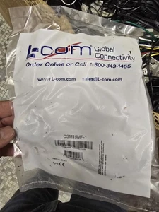 L-Com CSM15MF-1 Economy Molded D-SUB Cable DB15 Male/Female 1.0 Ft - Picture 1 of 2
