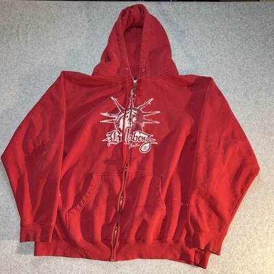Chaqueta con Capucha Y2K Billabong New York Cremallera Completa - Para Hombre Talla XL - Roja Foto 1 de 4