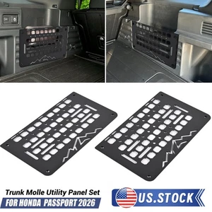 BLACK Rigid Panel Tactical Gear Rack Visor Organizer For Honda Passport 2026 CT - Picture 1 of 12