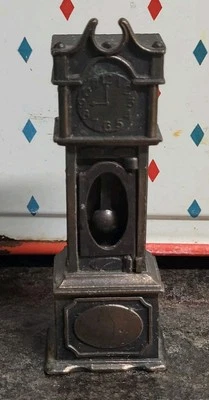 Vintage 1976 Grandfather Clock Durham Industries Metal Dollhouse Furniture  - Image 1 of 3