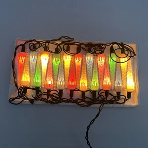 Vintage Icicle Christmas Tree Lights Retro Xmas 20 Icicles - Picture 1 of 7