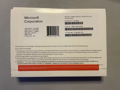 Windows 10 Pro 64-Bit DVD + Genuine License Key - Factory Sealed -ships next day - Image 1 of 4