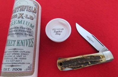 Cuchillo Great Eastern Genuino Sambar Ciervo Tascosa Lockblade 831121LB AAA+ SIN USAR, EN CAJA SIN PRECIO BASE Foto 1 de 4