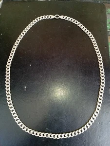 Italienische Sterling Silber 925 24,0``x 8mm Kubanische Gliederkette Halskette Gewicht - 53g - Bild 1 von 6